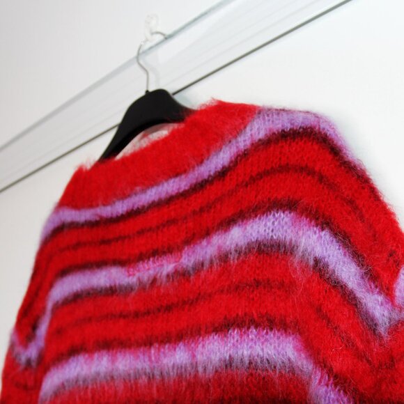 BNWT AW21 MARNI STRIPED FUZZY-WUZZY MOHAIR SWEATER 50 - Picture 5 of 12